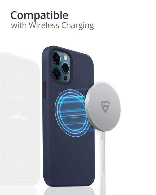 RAEGR iPhone 12 / iPhone 12 Pro 5G MagFix Magnetic Case, Supports Mag-Safe Wireless Charging 6.1"- Silicone Case