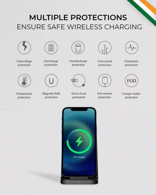 RAEGR Arc 750 Wireless Charging Stand 15W Type-C PD | Made in India