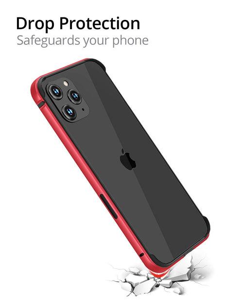 RAEGR iPhone 12 Pro Max 5G Anodized Aluminum Bumper Case, Supports Mag-Safe Wireless Charging 6.7"- Edge Armor Case