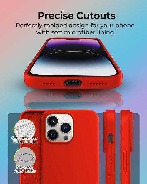 RAEGR iPhone 14 Pro Silicone Case| Supports Mag-Safe Wireless Charging