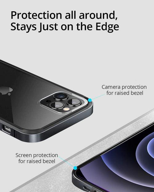 RAEGR iPhone 12 Pro Max 5G Anodized Aluminum Bumper Case, Supports Mag-Safe Wireless Charging 6.7"- Edge Armor Case