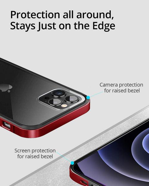 RAEGR iPhone 12 Pro Max 5G Anodized Aluminum Bumper Case, Supports Mag-Safe Wireless Charging 6.7"- Edge Armor Case