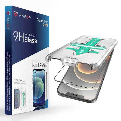 RAEGR EZ Fix Glas HD iPhone 12 Mini Full Cover Tempered Glass