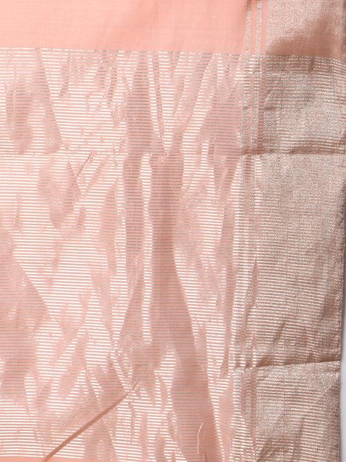 Its all peach -Chanderi cotton saree