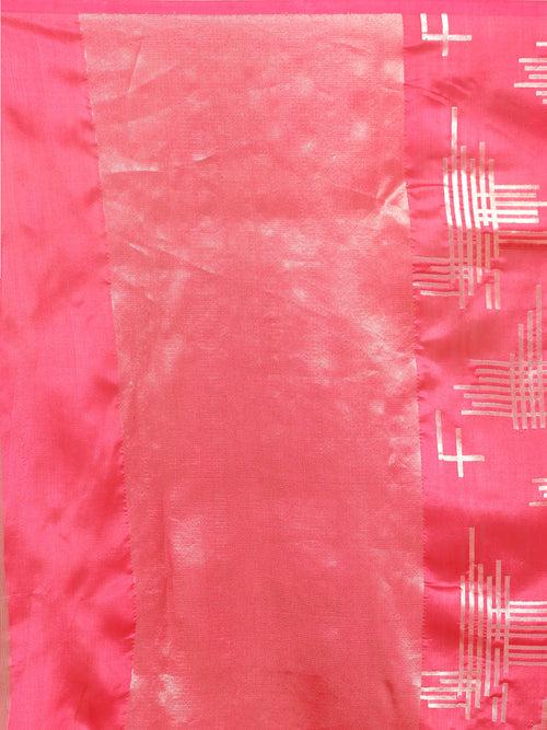 Picturesque Pink Mubarakpur saree