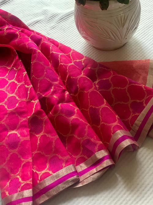 Dark Pink Chanderi Dupatta