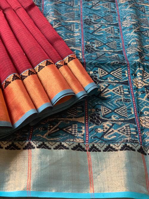 Woven Warli Maheshwari saree