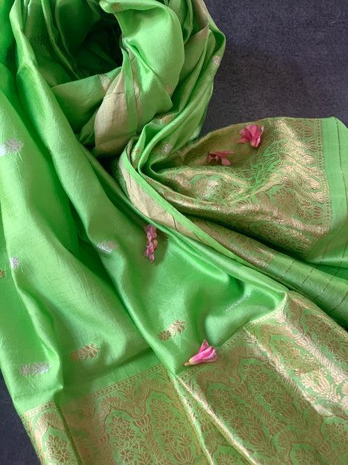 Lite Green Banarasi Dupatta