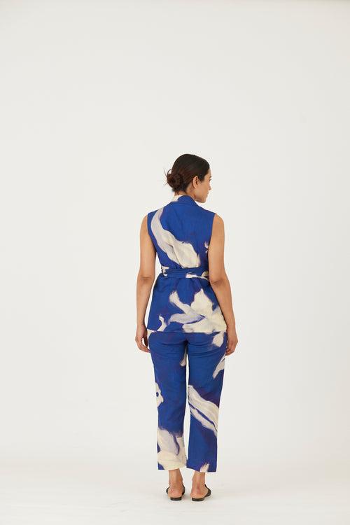 New Season Fall 23/Summer 24-Jacket Set-Linen-Chicory 
Blue-YAMLS20-Fashion Edit Yam