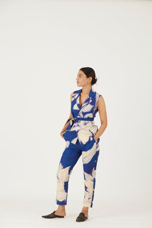 New Season Fall 23/Summer 24-Jacket Set-Linen-Chicory 
Blue-YAMLS20-Fashion Edit Yam