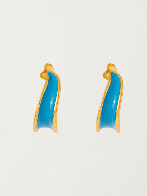 Fashion Jewelry-18k Gold Plated-Earrings-Kandy-Pacific Blue-RIVA1016_PB-Fashion Edit Voyce