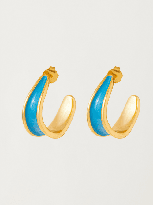 Fashion Jewelry-18k Gold Plated-Earrings-Kandy-Pacific Blue-RIVA1016_PB-Fashion Edit Voyce