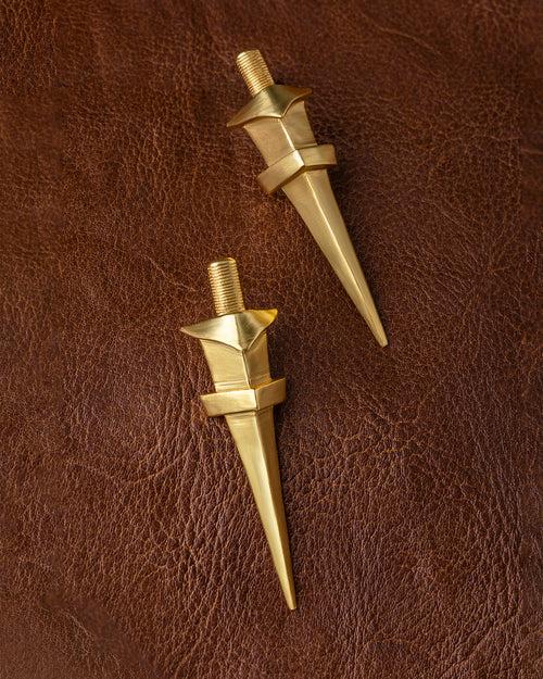 Fashion Jewellery-24K Gold plated Brass-Earring Splendid Sword-Gold-R2023-02-ER-G-Fashion Edit Rumri Jewellery