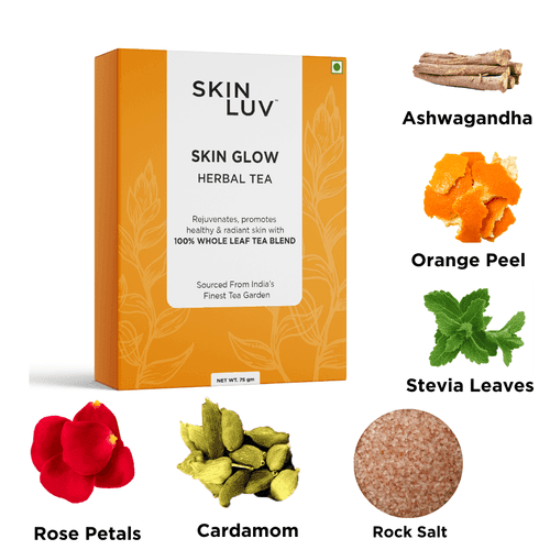 SKINLUV Skin Glow Herbal Tea, 100% Whole Leaf Tea Blend 75gm