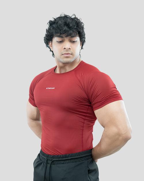 Ace compression T-shirt (Maroon)