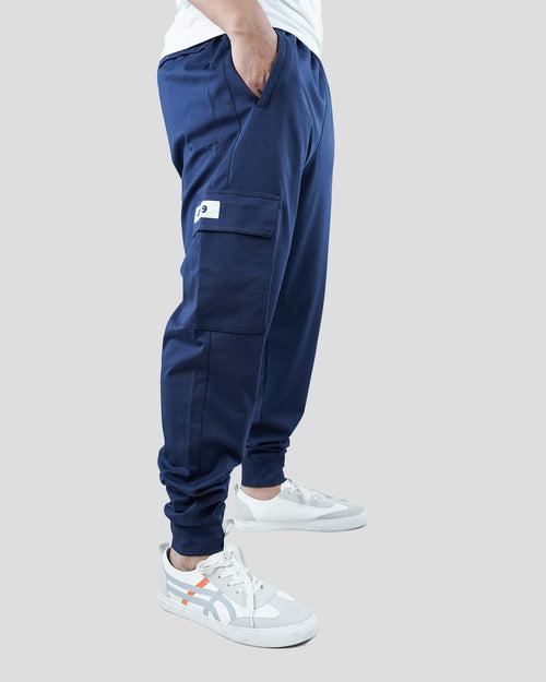 Emblem Cargo Joggers (Navy)