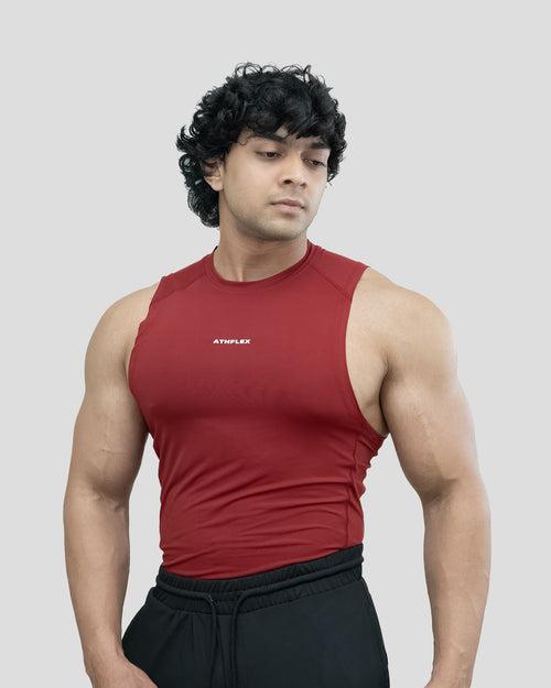 Ace compression Tank  (Maroon)