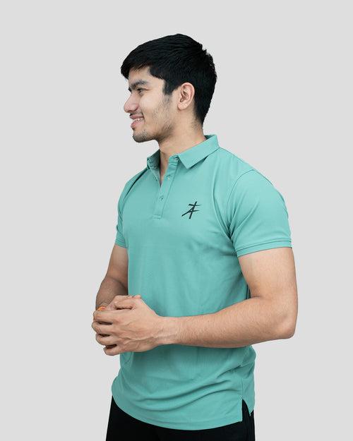 Pique Polo T-shirt  (Persian Green)