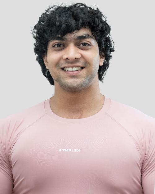 Ace compression Full Sleeve T-shirt (Rusty Pink)