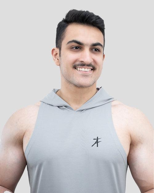 Training Sleeveless Hoodie (Grey)