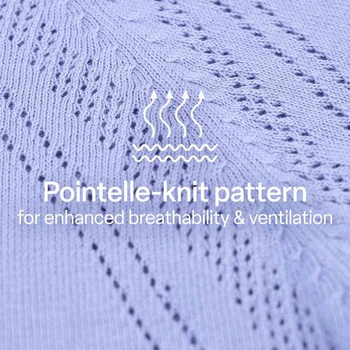 At-Ease Cotton Knit Pointelle Top