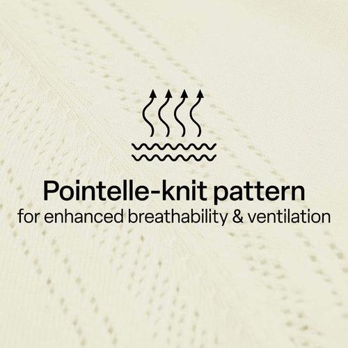 At-Ease Cotton Knit Pointelle Top