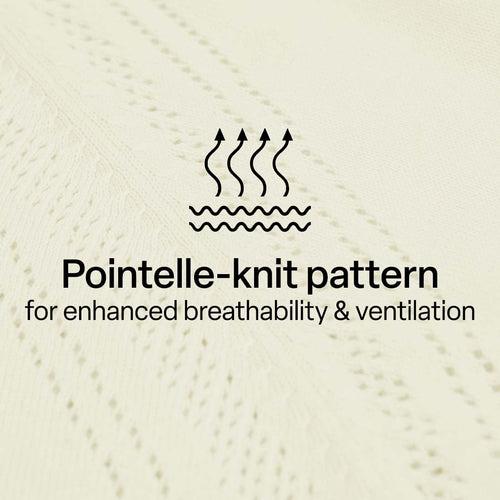 At-Ease Cotton Knit Pointelle Top