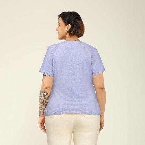 At-Ease Cotton Knit Pointelle Top