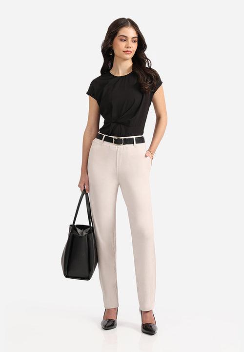 Work-To-Wine Twill Straight Pants