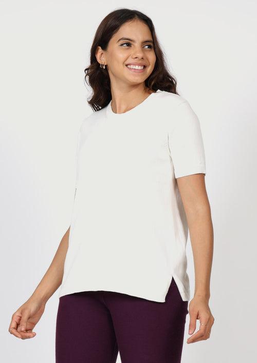 At-Ease Cotton Knit Pointelle Top