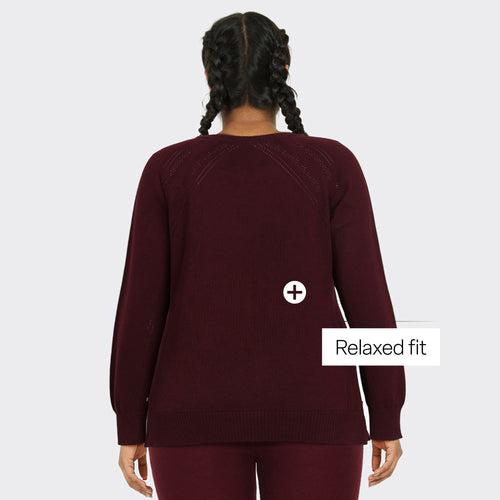 At-Ease Cotton Knit Pointelle Top - Full