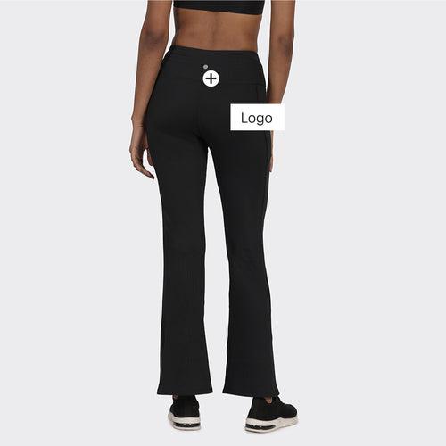 Overlap Ribbed Flare Pants