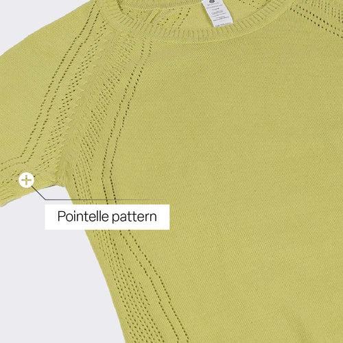 At-Ease Cotton Knit Pointelle Top