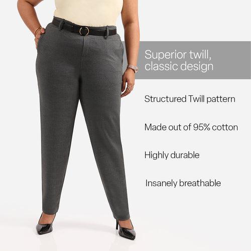 Work-To-Wine Twill Straight Pants