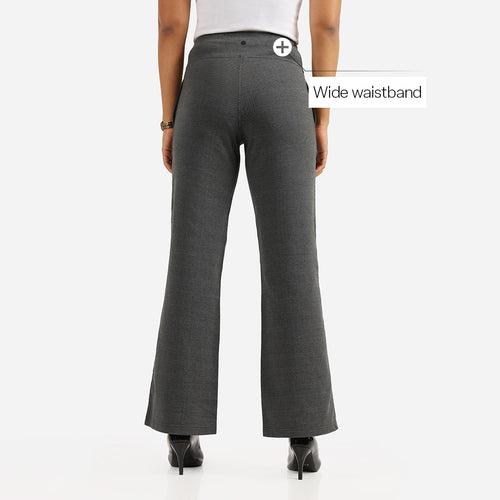 Work-To-Wine Twill Wide Leg Flare Pants