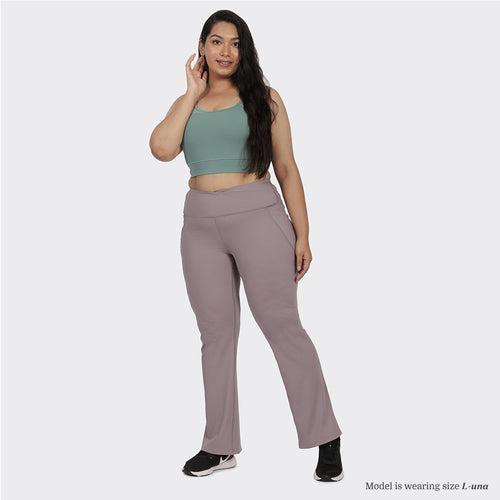 Overlap Ribbed Flare Pants