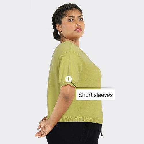 At-Ease Cotton Knit Crop Top