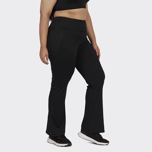 Overlap Ribbed Flare Pants