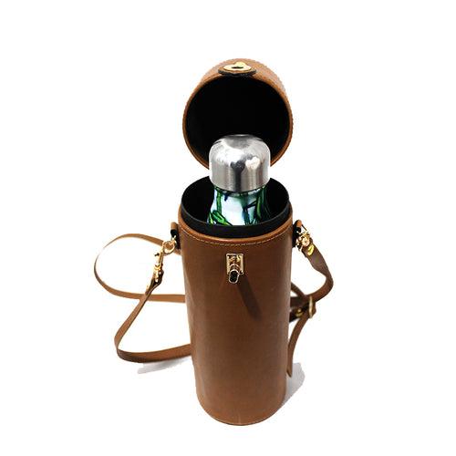 Zoya Leather Bottle Bag