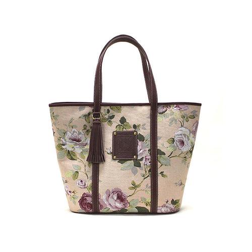 Floral peach tote