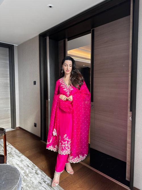 Nora Fatehi in Tithi Kurta Set