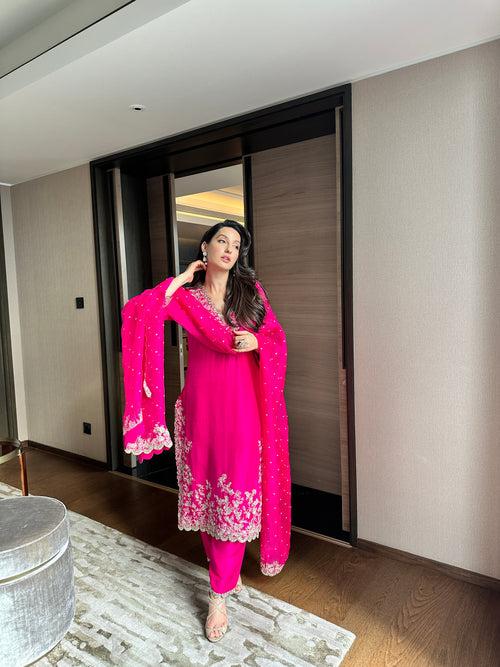 Nora Fatehi in Tithi Kurta Set