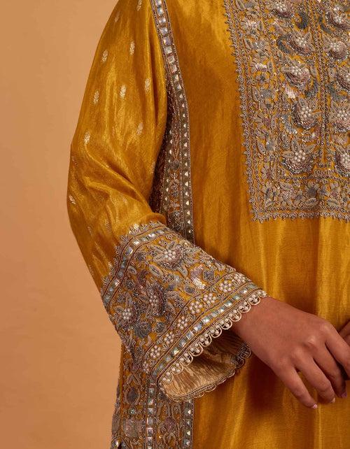 Gulaab Heavy Kurta Set In Mustard