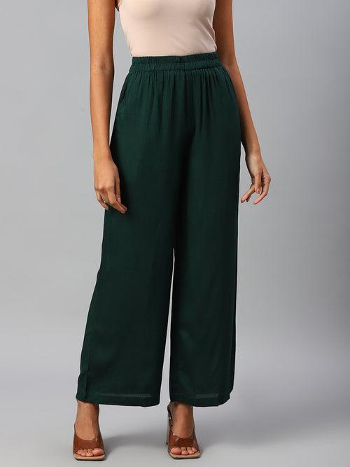 Women Green Palazzos