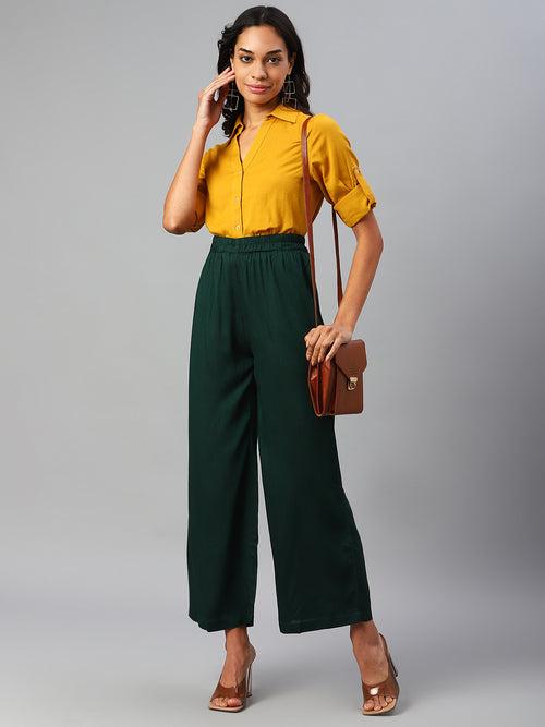 Women Green Palazzos