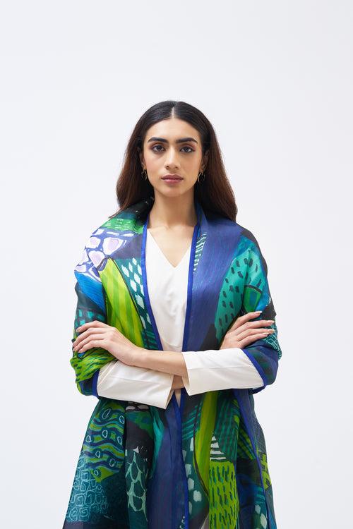 TORRES STRAIT FOREST GREEN DUPATTA