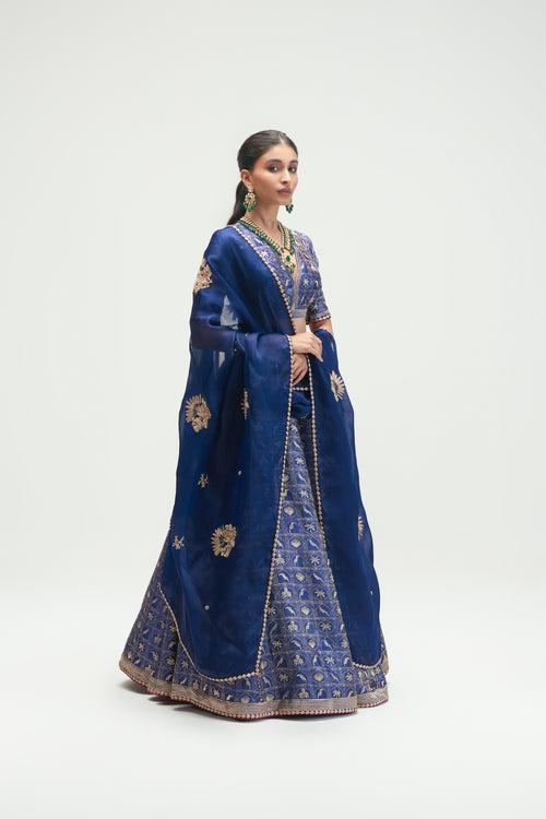 ZANZIBAR SAPPHIRE LEHENGA SET