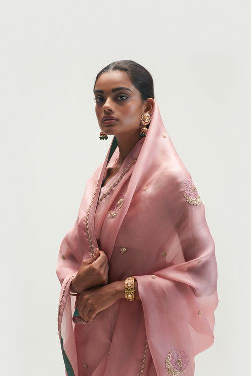 NAAZ SADRA EMB PALE PINK