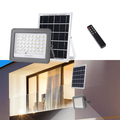 Hardoll 60W Solar Flood Light LED Waterproof for Lamp for Home Garden Outdoor (Cool White-Pack of 1)