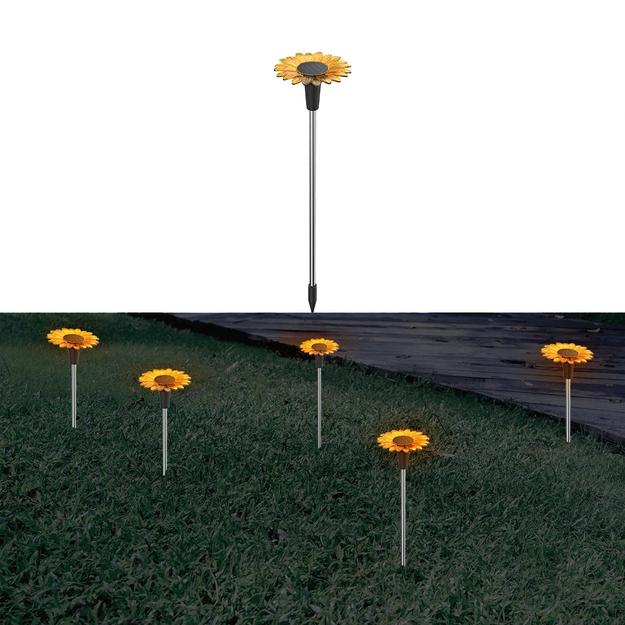 Hardoll  Solar light Garden decoration Sunflower Outdoor Waterproof Lights (Warm White)